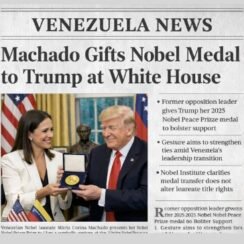 Venezuela News: Machado Gifts Nobel Medal to Trump at White House