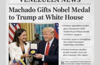 Venezuela News: Machado Gifts Nobel Medal to Trump at White House
